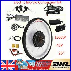 1000W 26 48V Electric Bicycle E-Bike Rear Wheel Hub Motor Conversion Kit NEW
