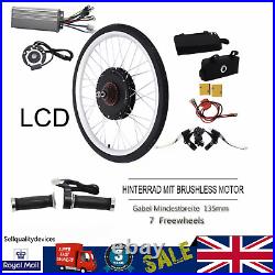 1000W 26 Electric Bicycle Conversion Kit 48V Rear Wheel LCD E-Bike Hub Motor UK