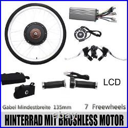 1000W 26 Electric Bicycle Conversion Kit 48V Rear Wheel LCD E-Bike Hub Motor UK