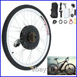 1000W 26'' Electric Bicycle Rear Wheel E-Bike Motor Kit Conversion Cycling Black