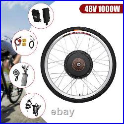 1000W 48V 26'' Electric Bicycle Conversion Kit DIY E-Bike Rear Wheel Hub Motor