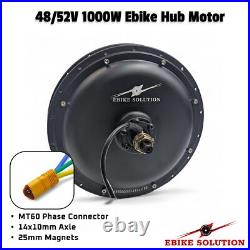 1000W Ebike Sine Wave Hub Motor Electric Bike Hall MT60 48/52v MTX