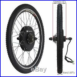 1000W Electric Bicycle Conversion Kit Rear Wheel Speed Hub Motor LCD Meter 26