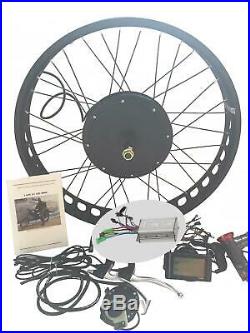 1000W Fat Bike Fat Wheel Electric Bicycle E Bike Hub Motor Conversion Kit + LCD