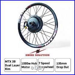 1000w Ebike Hub Motor 26in/27.5in/29in Electric Bike MTB Stealth Bomber MTX Rim
