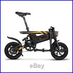 12''Folding Power Assist Electric Bicycle E-Bike 250W Motor and Dual Disc Brakes