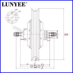 12 Inch 36V-72V 800W-1500W Electric Bicycle Hub Motor E-bike Scooter Motor Wheel