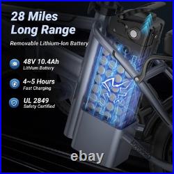 14Inch Ebike Folding Electric Bike Bicycle for Adults 48V 10.4AH 15MPH 28Miles