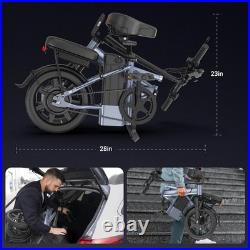 14Inch Ebike Folding Electric Bike Bicycle for Adults 48V 10.4AH 15MPH 28Miles