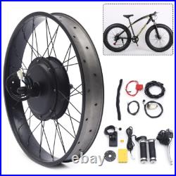 1500W 26 LCD Electric Bicycle Conversion Kit Snow E-bike Rear Wheel Hub Motor