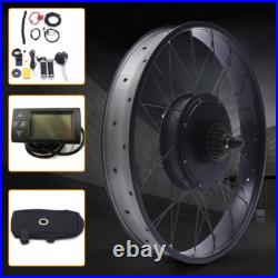 1500W 26 LCD Electric Bicycle Conversion Kit Snow E-bike Rear Wheel Hub Motor
