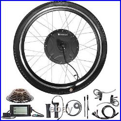 1500W 26 Rear Wheel Electric Bicycle Conversion Kit Ebike Motor withLCD Meter 48V