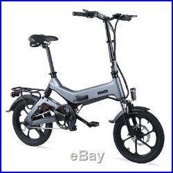 16 Electric Bike Folding Commuter Mountain Bicycle City E-Bike 7.5AH 250W Motor