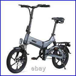 16 Folding Electric Bicycle City Bike Commuter E-Bike 250W Motor Cycling EBike