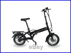 16 Folding Electric Bike 36V 6.6Ah battery 250W motor Black Shaft Drive