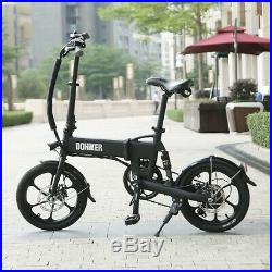 16 Smart Folding Electric Bicycle CITY E-Bike 250W Motors 25KM/H Aluminum Moped