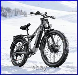 2000VV Dual Motor 26 Fat Tyre Electric Mountain Bike 48V 17.5Ah E-Bike UK Stock