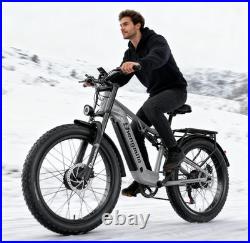 2000VV Dual Motor 26 Fat Tyre Electric Mountain Bike 48V 17.5Ah E-Bike UK Stock