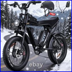 2000 Dual Motor 52V 40AH Electric Bicycle 20 inch Fat Tire Mountain E-Motobike