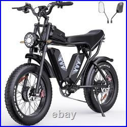 2000 Dual Motor 52V 40AH Electric Bicycle 20 inch Fat Tire Mountain E-Motobike