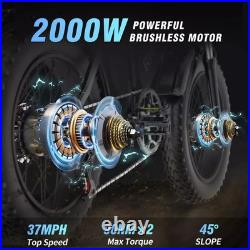 2000 Dual Motor 52V 40AH Electric Bicycle 20 inch Fat Tire Mountain E-Motobike