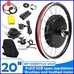 20Front Wheel Electric Bicycle Ebike Conversion Set 48V 1000W Hub Motor Cycling