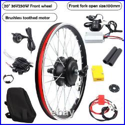20 36V 250W E-Bike Conversion Kit With LED Electric Bicycle Front Wheel Motor Hub