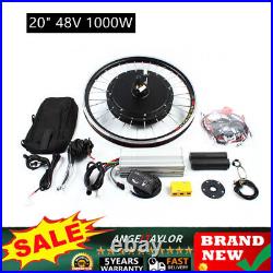 20 48V 1000W E-Bike Front Wheel Hub Motor Electric Bicycle Conversion Kit LED