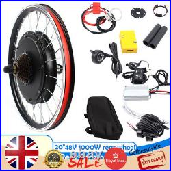 20 Electric Bicycle E-Bike Rear Wheel Hub Motor Conversion Kit 48V 1000W