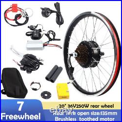 20 Electric Bicycle Motor Conversion Kit E Bike Rear Wheel Cycling Hub 36V 250W