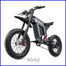 20'' Electric Motorbike 60V 30Ah E-BIke Hydraulic Brakes Off-Road Mountain Bike
