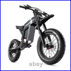 20'' Electric Motorbike 60V 30Ah E-BIke Hydraulic Brakes Off-Road Mountain Bike