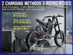 20'' Electric Motorbike 60V 30Ah E-BIke Hydraulic Brakes Off-Road Mountain Bike 20'' Electric Motorbike 60V 30Ah E-BIke Hydraulic Brakes Off-Road Mountain Bike