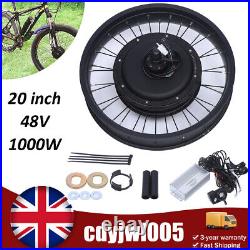 20 Inch 48V E-bike Conversion Kit Rear Wheel Electric Bicycle Hub Motor Set NEW