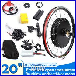 20 Inch Electric Bicycle Ebike Front Wheel Conversion Kit 48V 1000W Motor Hub