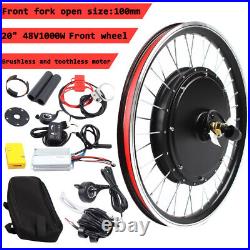 20 Inch Electric Bicycle Front Wheel Hub Motor E-Bike Conversion Kit 48V 1000W
