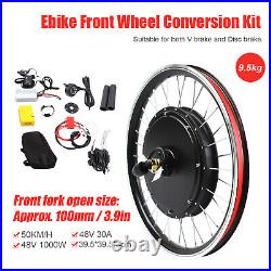 20 Inch Electric Bicycle Front Wheel Hub Motor E-Bike Conversion Kit 48V 1KW