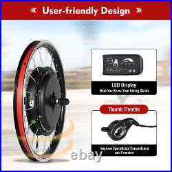 20 Inch Electric Bicycle Front Wheel Hub Motor E-Bike Conversion Kit 48V 1KW