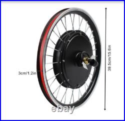 20 Inch Electric Bicycle Front Wheel Hub Motor E-Bike LED Conversion Kit 48V 1kW