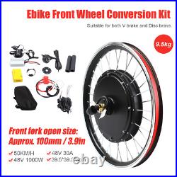 20 Inch Front Wheel Electric Bicycle Motor Hub Conversion Kit 48V 1000W UK 20 Inch Front Wheel Electric Bicycle Motor Hub Conversion Kit 48V 1000W UK