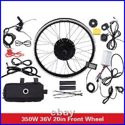 20 Inch Front Wheel Electric Bicycle Motor Hub Conversion LCD Kit 36V 350W