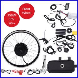 20 Inch Front Wheel Electric Bicycle Motor Hub Conversion LCD Kit 36V 350W