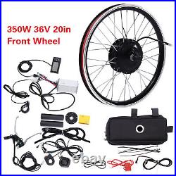 20 Inch Front Wheel Electric Bicycle Motor Hub Conversion LCD Kit 36V 350W