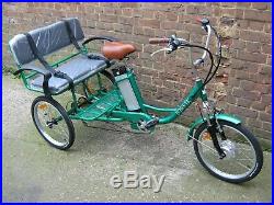 20 Jorvik Adult or Child Carrier Electric Tricycle Bicycle Metallic Green