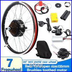 20'' inch 36V 250W Electric Bicycle E bike Rear Wheel Hub Motor Conversion Kit 20'' inch 36V 250W Electric Bicycle E bike Rear Wheel Hub Motor Conversion Kit