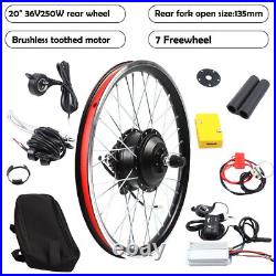 20'' inch 36V 250W Electric Bicycle E bike Rear Wheel Hub Motor Conversion Kit