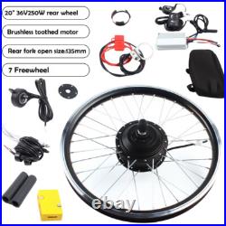 20 inch E-Bike Conversion Kit 36V 250W LED Electric Bicycle Rear Wheel Motor Hub