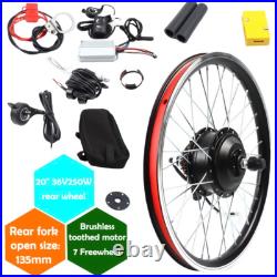 20 inch E-Bike Conversion Kit 36V 250W LED Electric Bicycle Rear Wheel Motor Hub