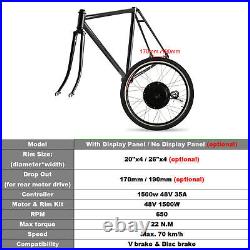 264.0inch 1500W Electric Bike Conversion Kit Rear Fat Tire Wheel Motor Set K0W8
