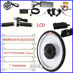 26Electric Bicycle Conversion Kit LCD E-Bike Hub Motor 48V 1000W For Rear Wheel